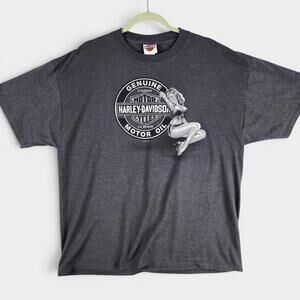 Harley-Davidson Shirt Mens XL Gray Motor Oil Pinup Corsairs Pirates BVI Tee